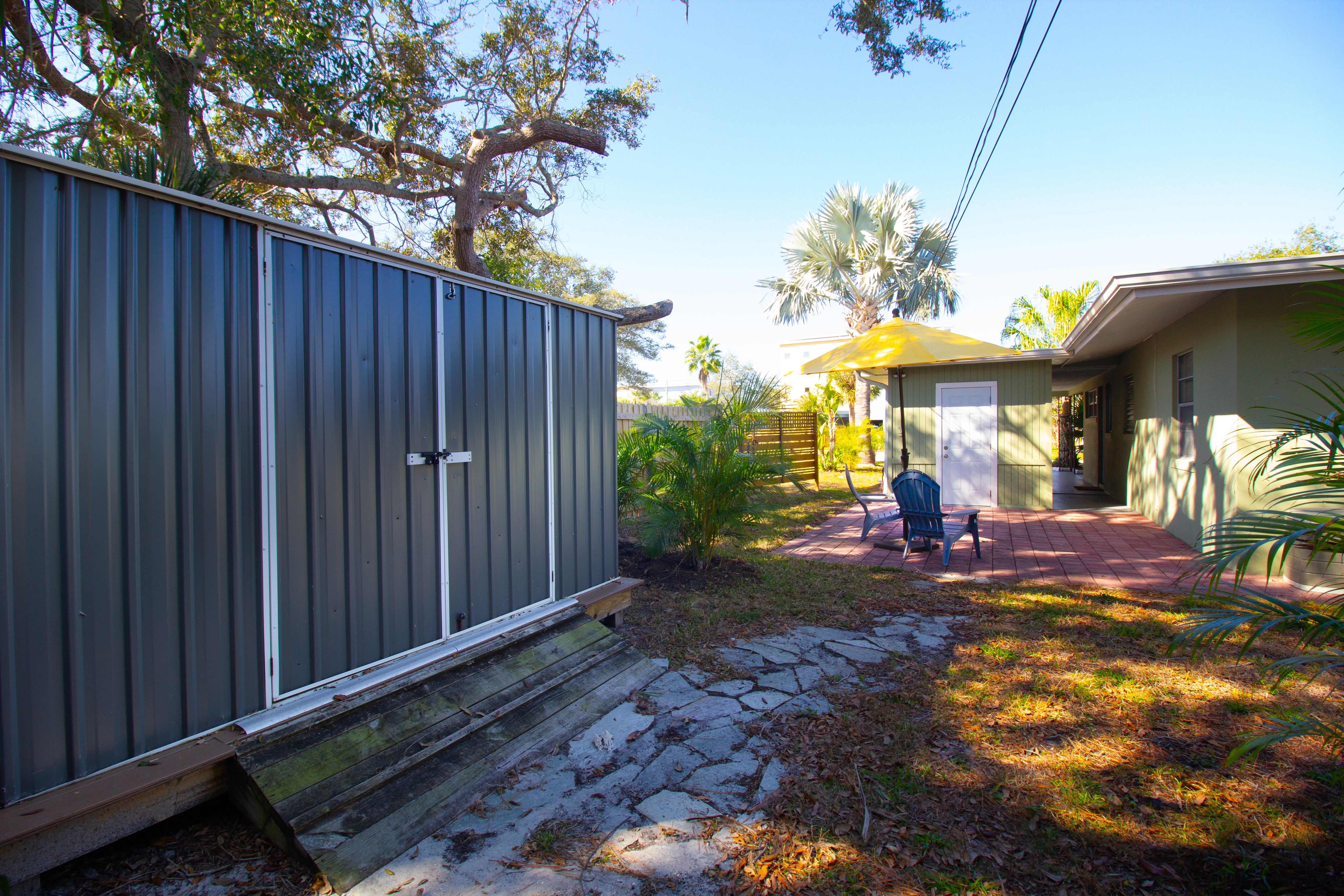 Backyard and patio area at 2419 Baywood.